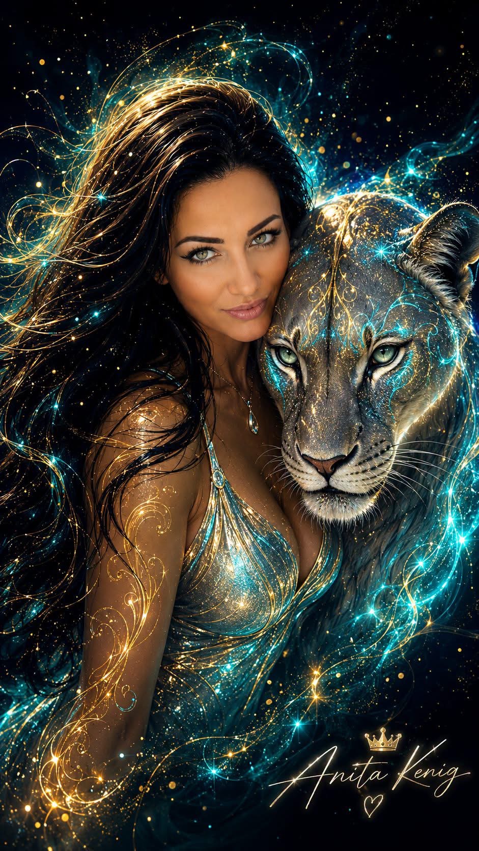 Digital poster with Lion