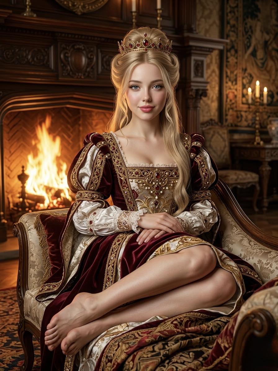 Breathtakingly beautiful young queen