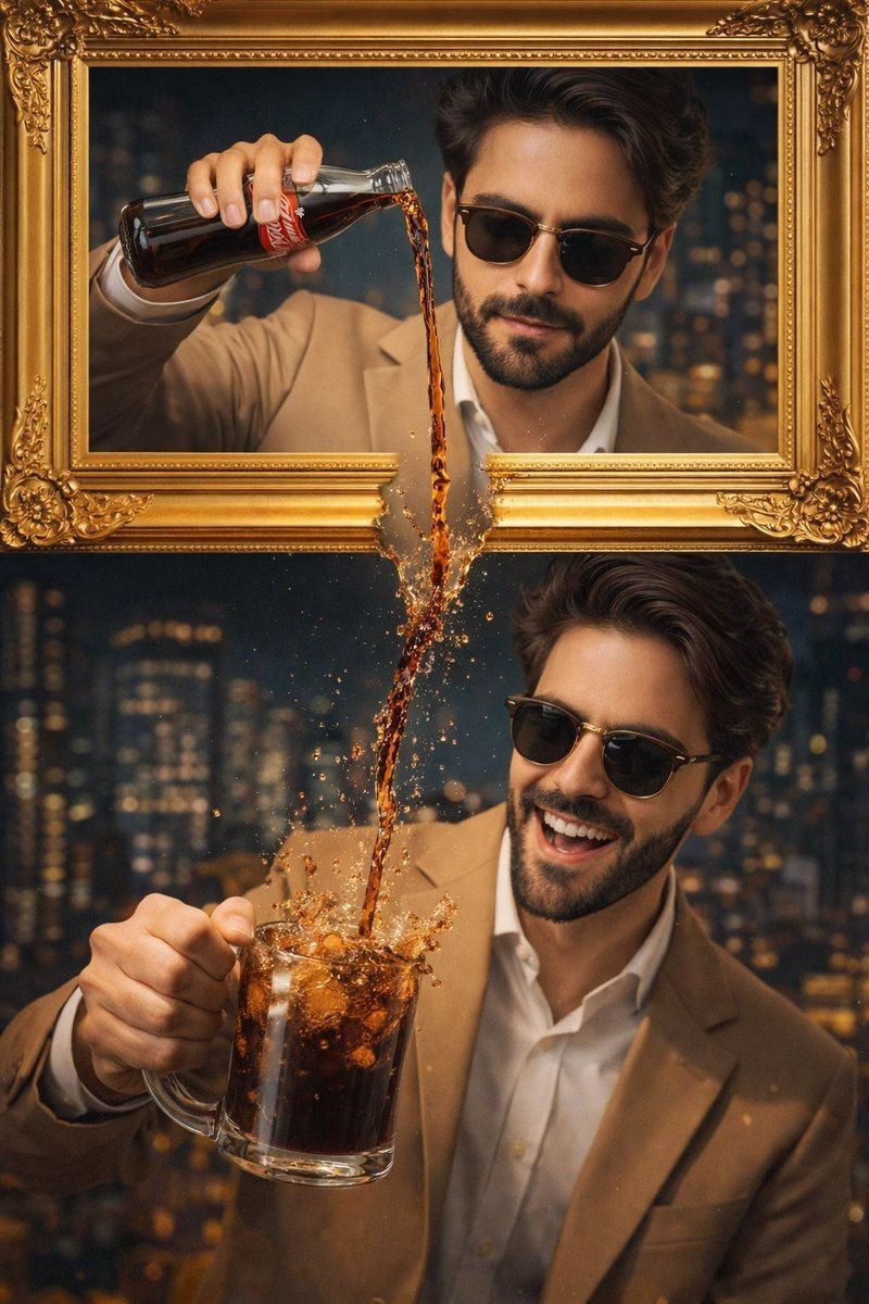 Split image framed